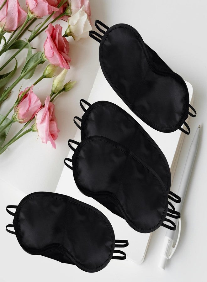 SimautHawk 8 Pcs Blindfold, Black Eye Mask, Eye Masks for Sleep, Nose Pad and Adjustable Strap Blindfold, Game Sleeping for Everyone Travel Nap Sleeping - Image 4